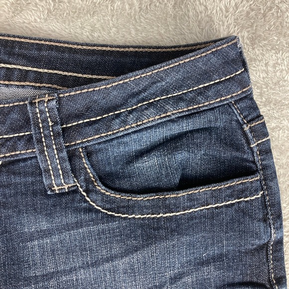 ana A New Approach Jeans Womens Size 10 Bootcut Dark Wash Flap Pockets Stretch - Picture 4 of 16